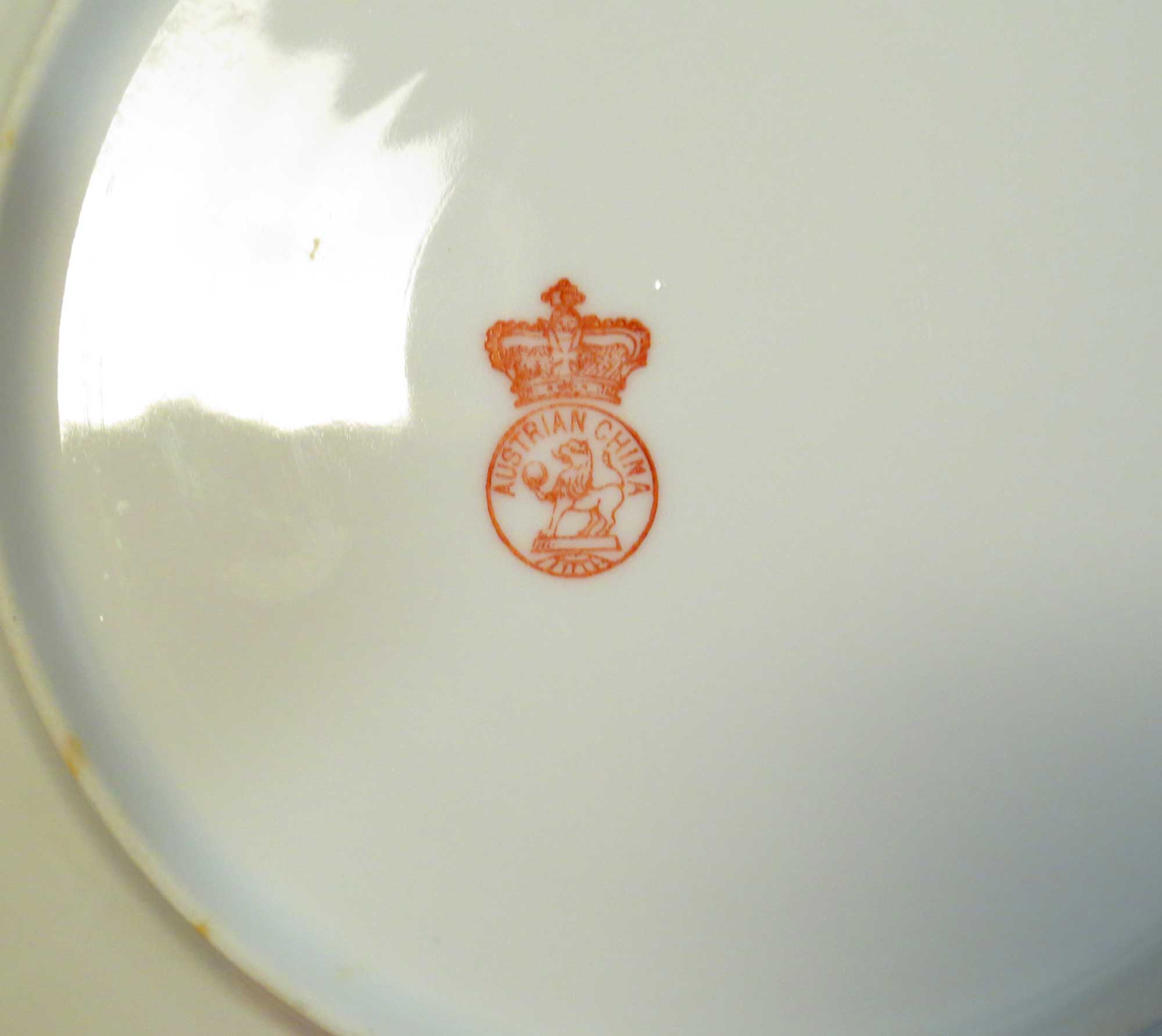 Austrian China Red Crown/Tiger Mark